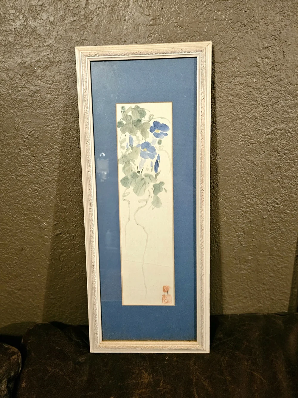 Framed Blue Botanical Watercolor Wall Art